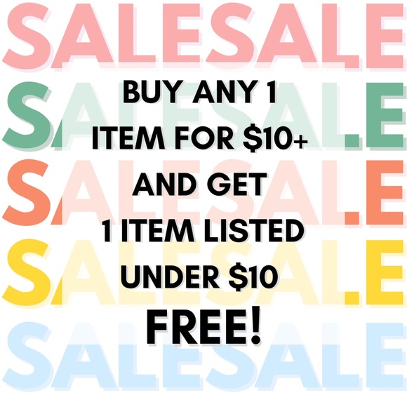 Get one free item listed under $10 with the purchase of one item above $10 :) - Picture 1 of 1